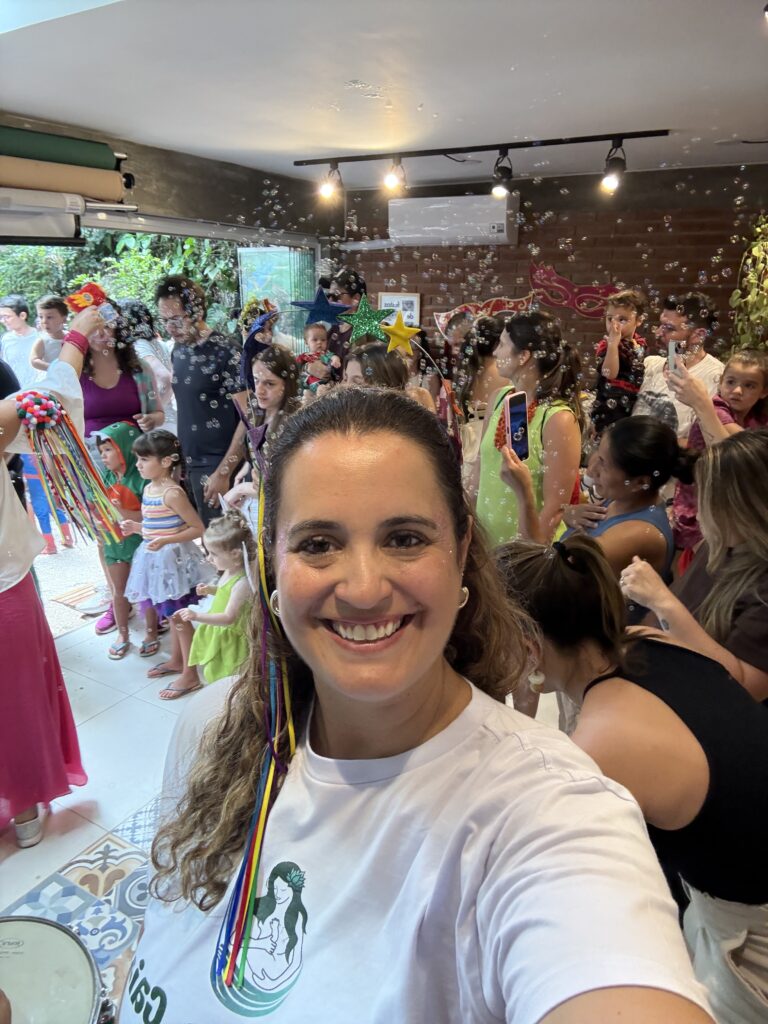 Dra. Patty Terrível na festa na Carnaval Gaia 2026, evento da Clínica Mamma Gaia